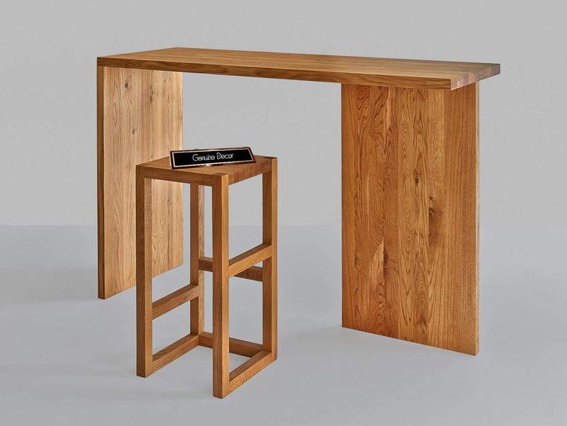 Saddle-Seat Kitchen Counter Stool Set of 2, Sheesham Wood, Rustic Farmhouse Design with Sturdy Footrest, Bar St