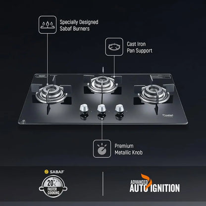 Prestige Marvella Hob Black Al - 3B 