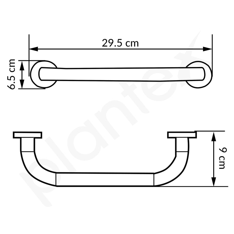 Plantex 12 Inch Toilet Support for Elderly People/Wall-Mounted Safety Handle - Stainless Steel (Chrome)-4