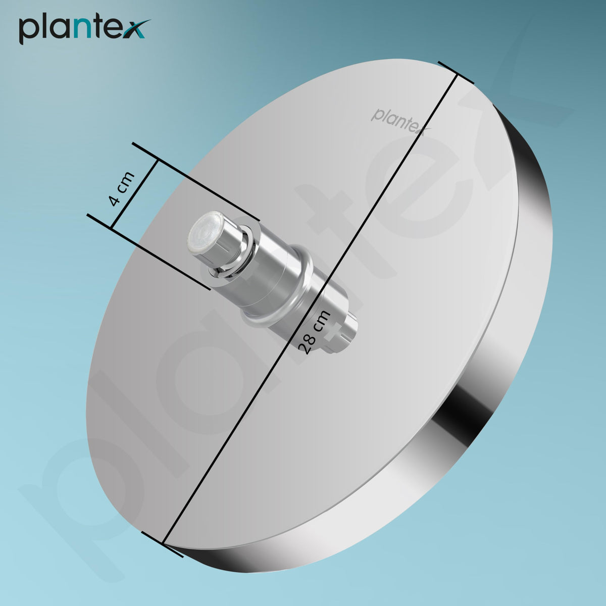 Plantex ABS Round Rain Shower Head for bathroom with LED/360° Rotatable Shower Head for bathroom/Pressurized Shower Head/Showers for bathroom-(Chrome)-4