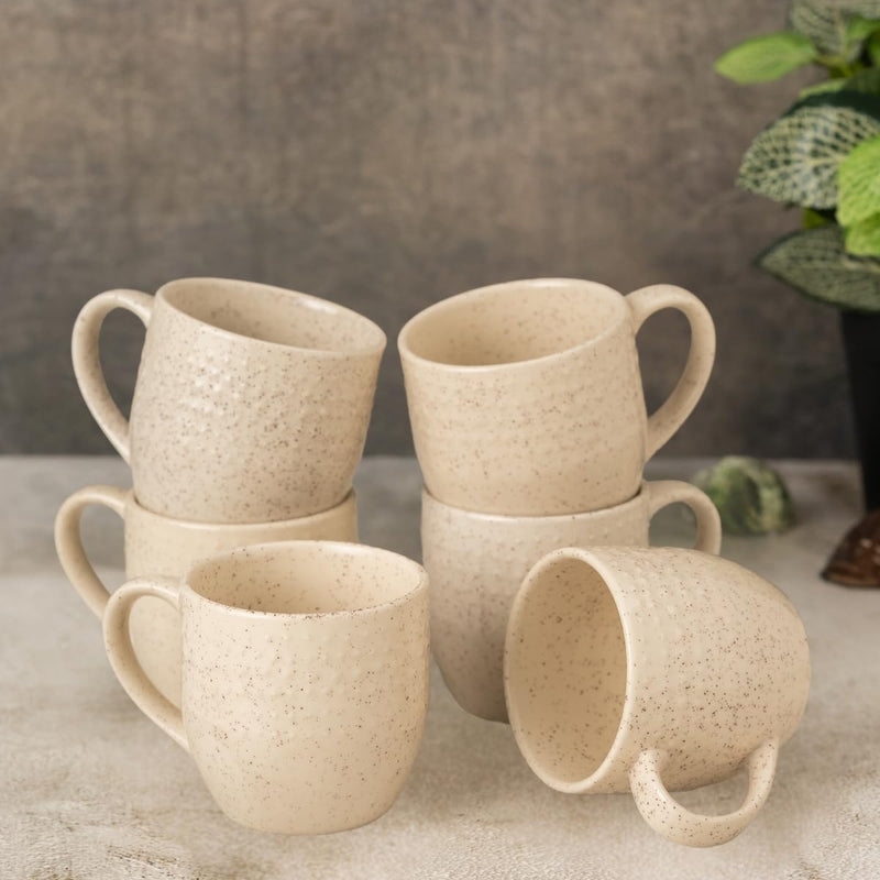 Clay Craft Fine Ceramic Apex Brown Cups & Saucer, Set of 12, Cups for Tea & Coffee, Gift Set, Elegant Design for Home and Kitchen and Can Be Gifted to Your Loved Ones On Any Occassions