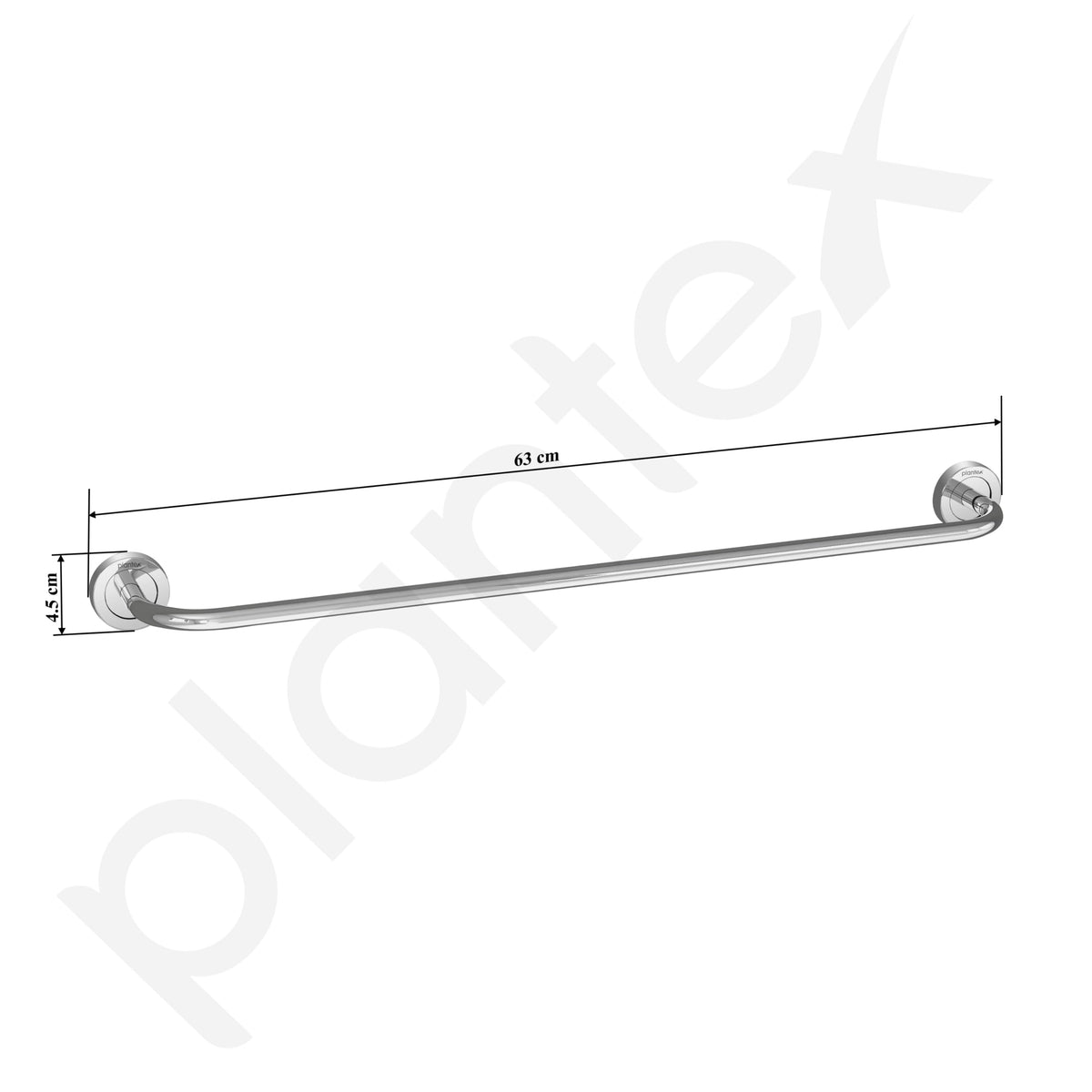 Plantex Stainless Steel Single Towel Rod/Towel Bar/Towel Holder/Towel Hanger for Bathroom/Bathroom Accessories - 24 Inch (Chrome)-3