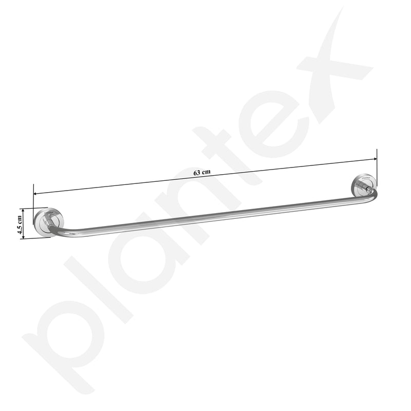 Plantex Stainless Steel Single Towel Rod/Towel Bar/Towel Holder/Towel Hanger for Bathroom/Bathroom Accessories - 24 Inch (Chrome)-3