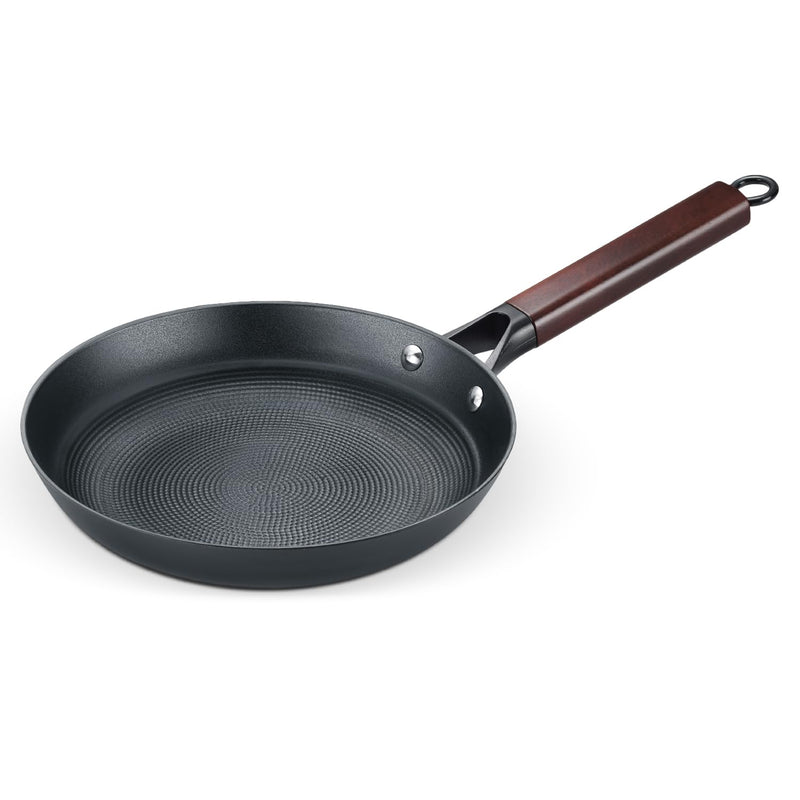Prestige Castlite Patterned Enamel Coated Cast Iron Fry Pan 20cm/0.9L | High Heat Retention, Rust-Proof | Gas & Induction Compatible | Low-Oil Cooking | Stay-Cool Handle | Easy Clean | 15Y Warranty