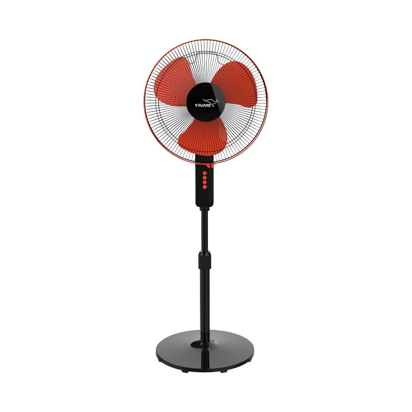 V-Guard Esfera STS Plus Pedestal Cum Table Fan | Versatile 2-In-1 Operation | 1350 RPM Motor | Customisable Tilt And Oscillation Control | Red Black | 40 cm (400mm)
