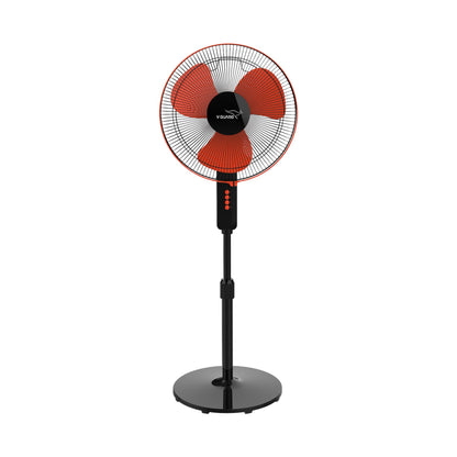 V-Guard Esfera STS Plus Pedestal Cum Table Fan | Versatile 2-In-1 Operation | 1350 RPM Motor | Customisable Tilt And Oscillation Control | Red Black | 40 cm (400mm)