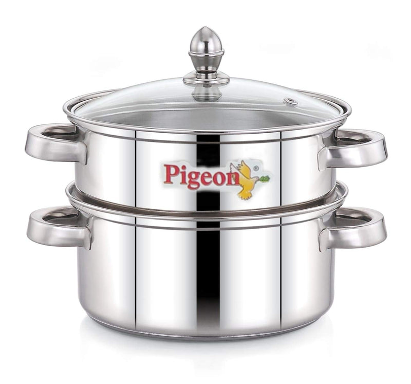 Pigeon Steamer Pot 2 - Tier (18 cm) Stainless Steel Steamer (2 L)