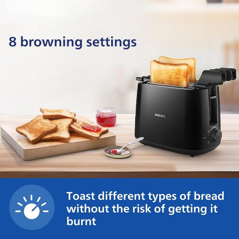 Philips Daily Collection HD2583/90 Toaster, Black