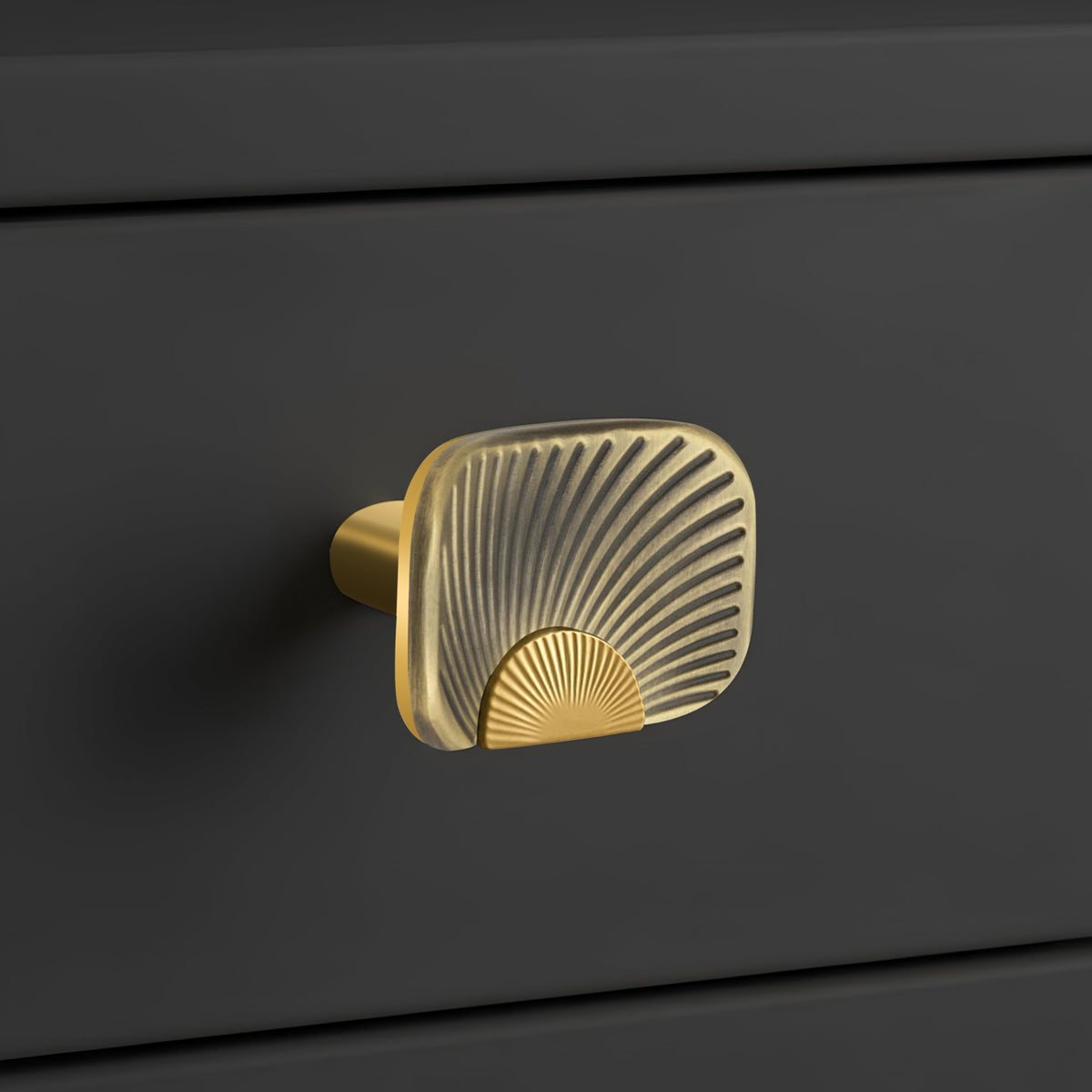 Plantex Knobs for Drawers/Drawer Knobs/Rectangle Knob for Cabinets/Pull-Push Knob for Kitchen/Bedroom/Drawer - Pack of 1 (Brass Antique & Gold)-3