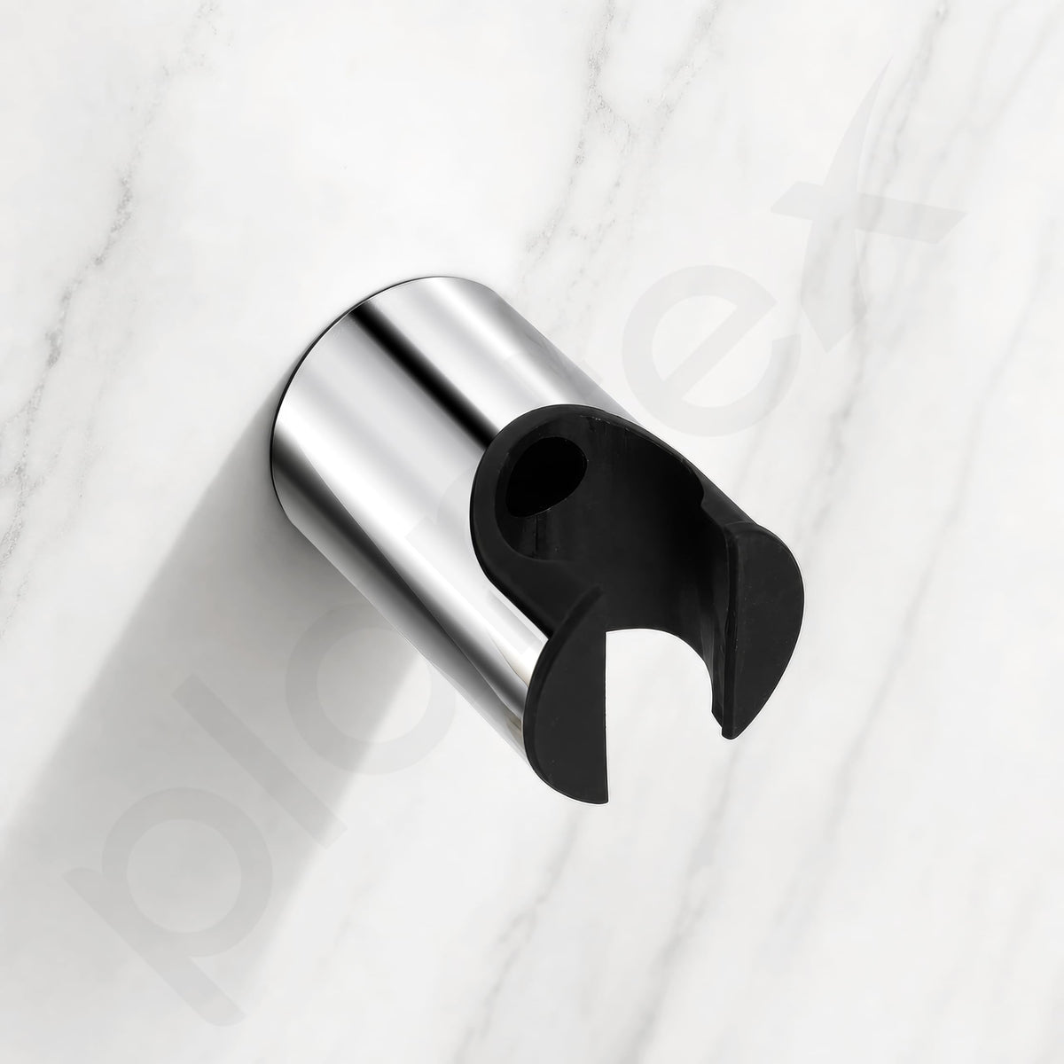 Plantex Hand Shower Holder for Bathroom/Adjustable Handheld Shower/Wand Holder/Wall Mount Bracket - Pack of 2 (Chrome & Black)-2