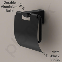 Plantex Space Aluminium Toilet Paper Holder/Tissue Paper Roll Holder in Bathroom/Lavatory/Bathroom Accessories (Black)-4