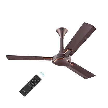 V-Guard Exado Pro ES BLDC Ceiling Fan | Remote Control | Anti Dust Coating | BEE 5 Star Rating | 400 RPM | 100% Copper Motor | 1.2M (Elegance Brown Matte), 1.2 Metres