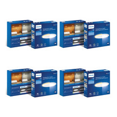 Philips 15-watt Round LED Up-Down Downlighter (Pack of 4) (Warm White + Natural White, B0D4VLKST5)