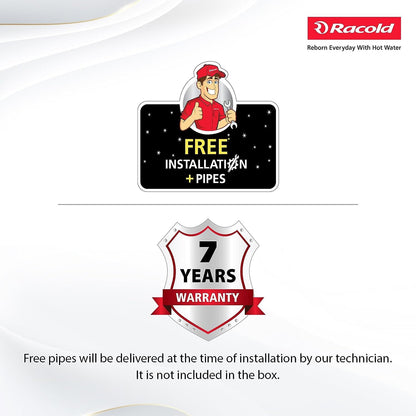 Racold Cdr 15Litres Horizontal Water Geyser ( Ivory), Wall Mounting