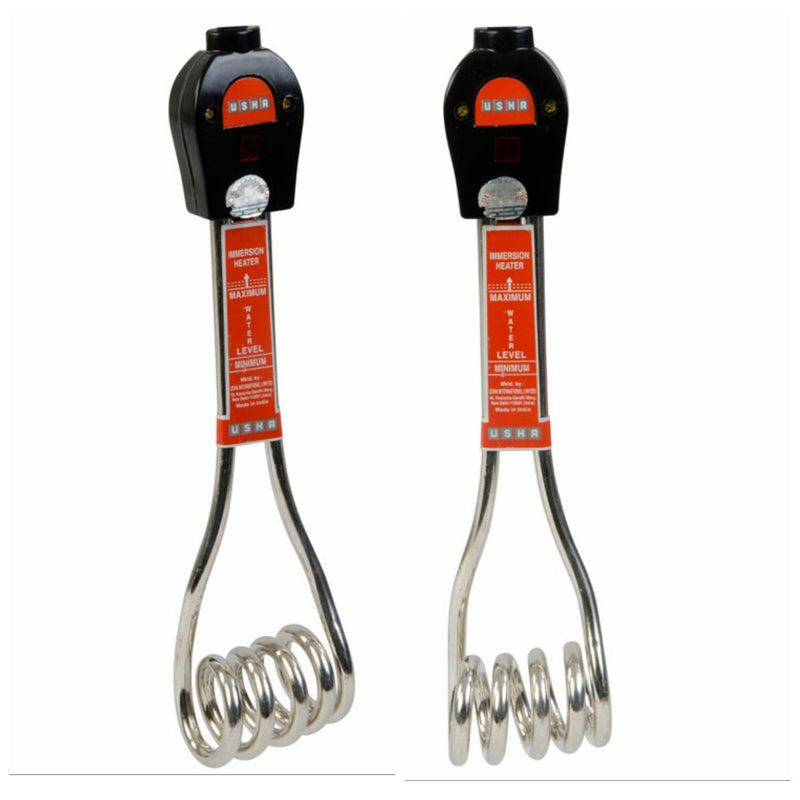 USHA Metal IH2410 & IH2415 Immersion Rod Water Heater Silver (Combo Of 1+1)Color May Vary