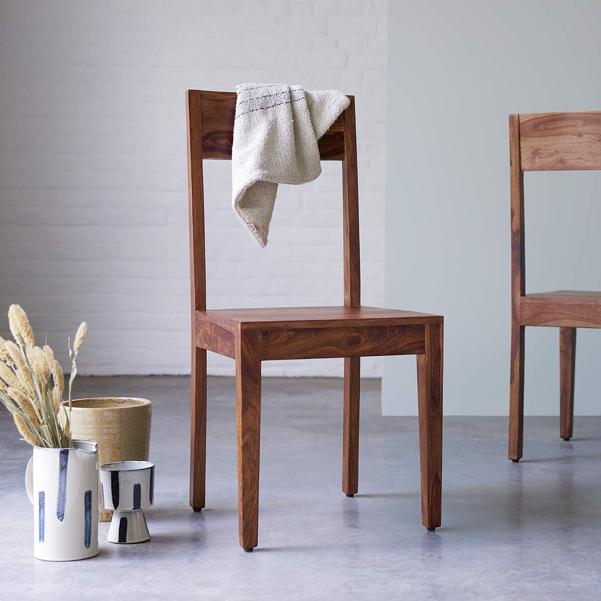 Solid sheesham Chair Wood Dining Chair Only | Dinning Chairs for Dining Room | Sheesham Wood, Set of 2, Honey F