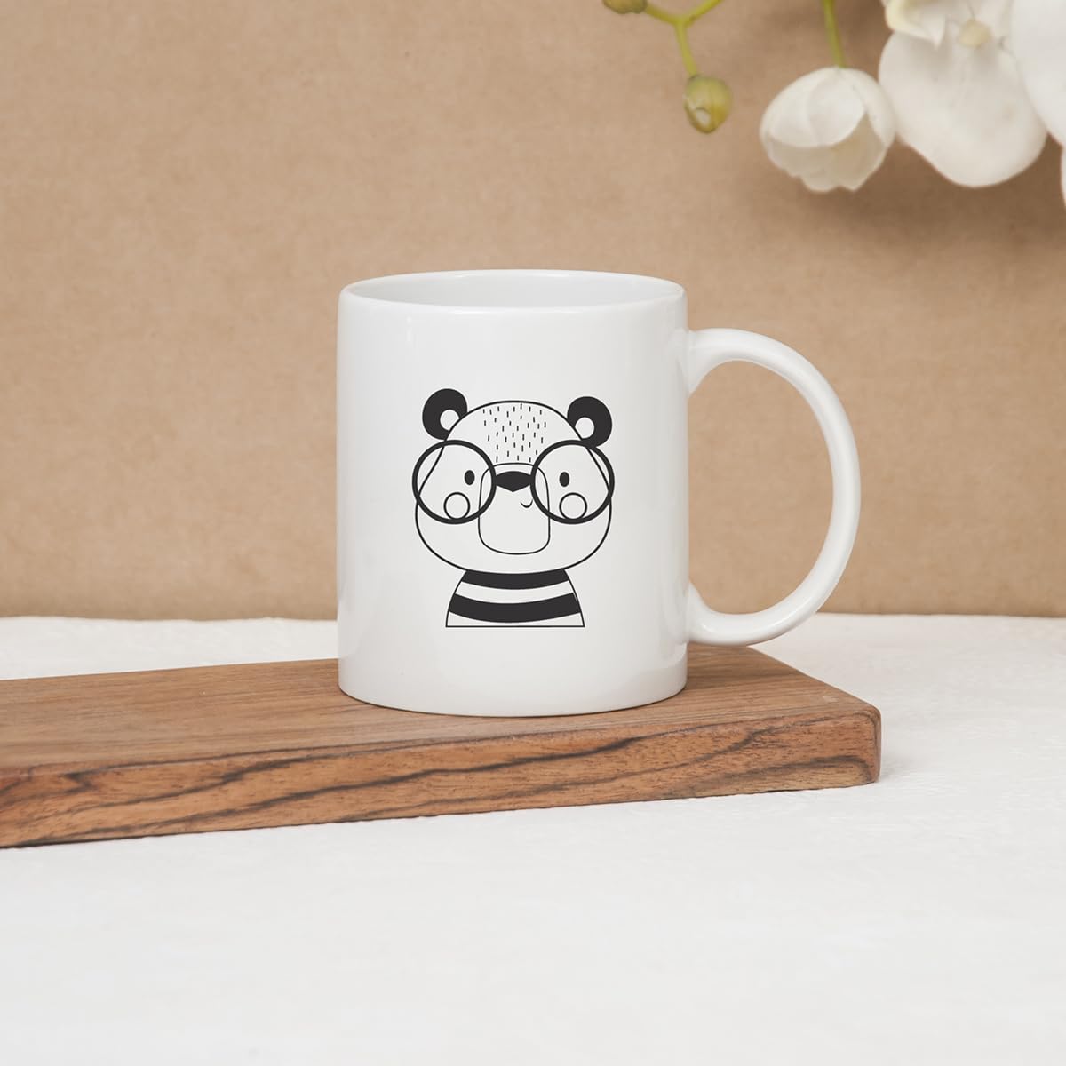 Clay Craft Fine Ceramic Start Your Morning Printed Milk/Coffee Mug 1 Piece 360 ml