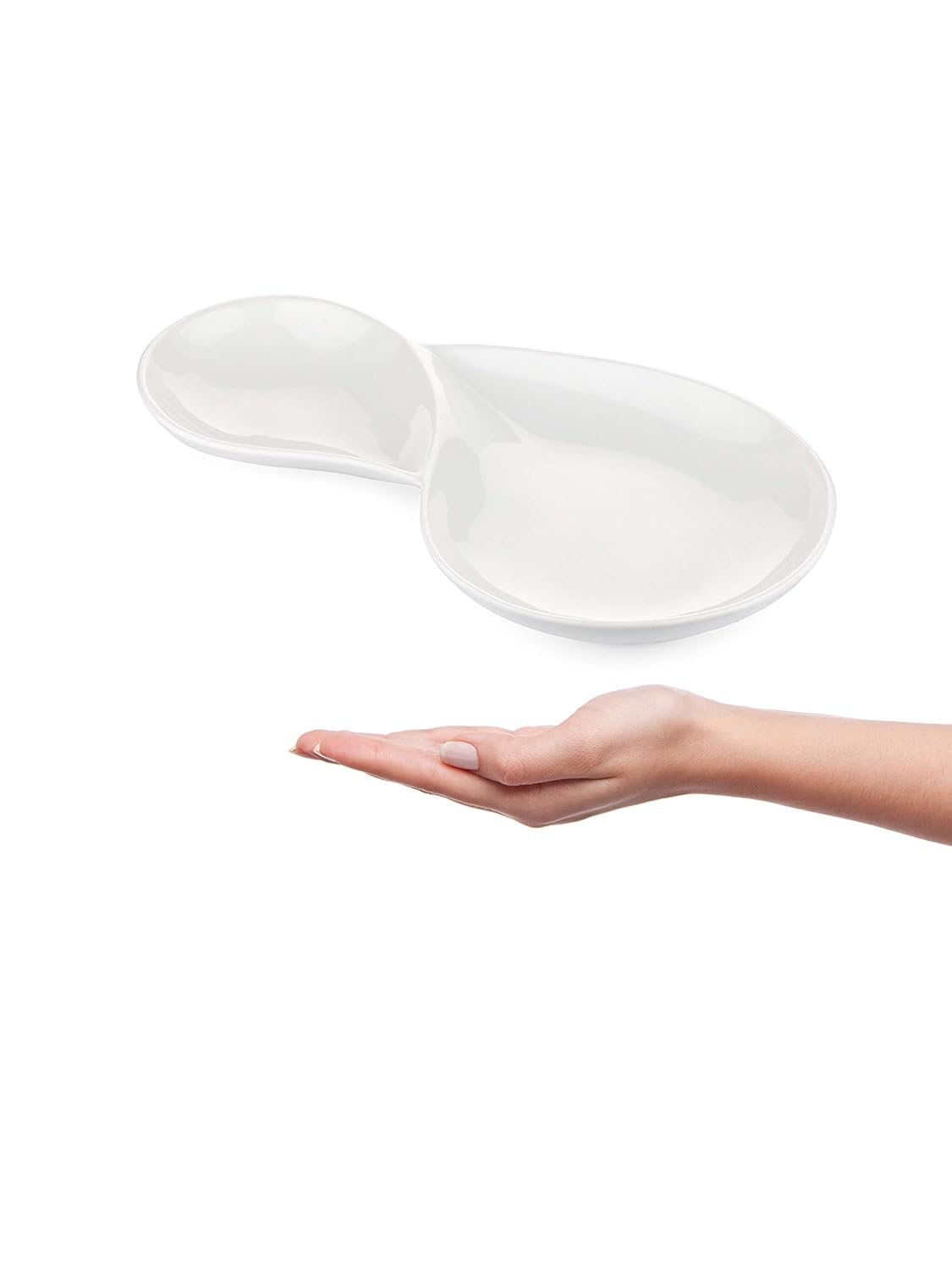 Clay Craft Basic Platter Oval Small, Medium & Big 3 Piece Plain White (Capsule Shape)