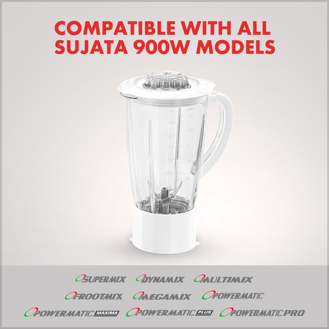 Sujata Blender Plastic Jar, 1750 ml - White