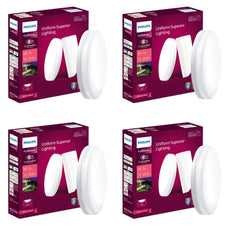 Philips Rimless Full Glow 15-watt Round LED Surface Downlighter (Pack of 4)
