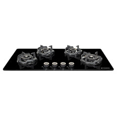 Faber 90Cm 4 Burner HOB|Auto Ignition|Built-In Or Hobtop|Flame Failure Device|Cast Iron Pan Support|Glass Matt Finish|Me