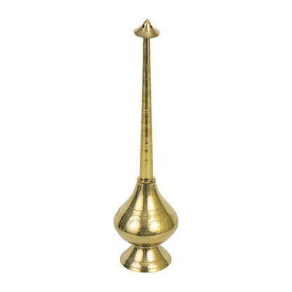 Brass Sprinkler Bottle for Holy Water, Gangajal and Perfume Gulab Pash Rose Brass Water Paneer Sombu –(Small, 8 Inch)