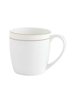 Clay Craft Elegant Gold Line Coffee/Tea Cups Set of 6 Perfect for Daily use 180 ml, White, Standard (Alton-Set of 6)