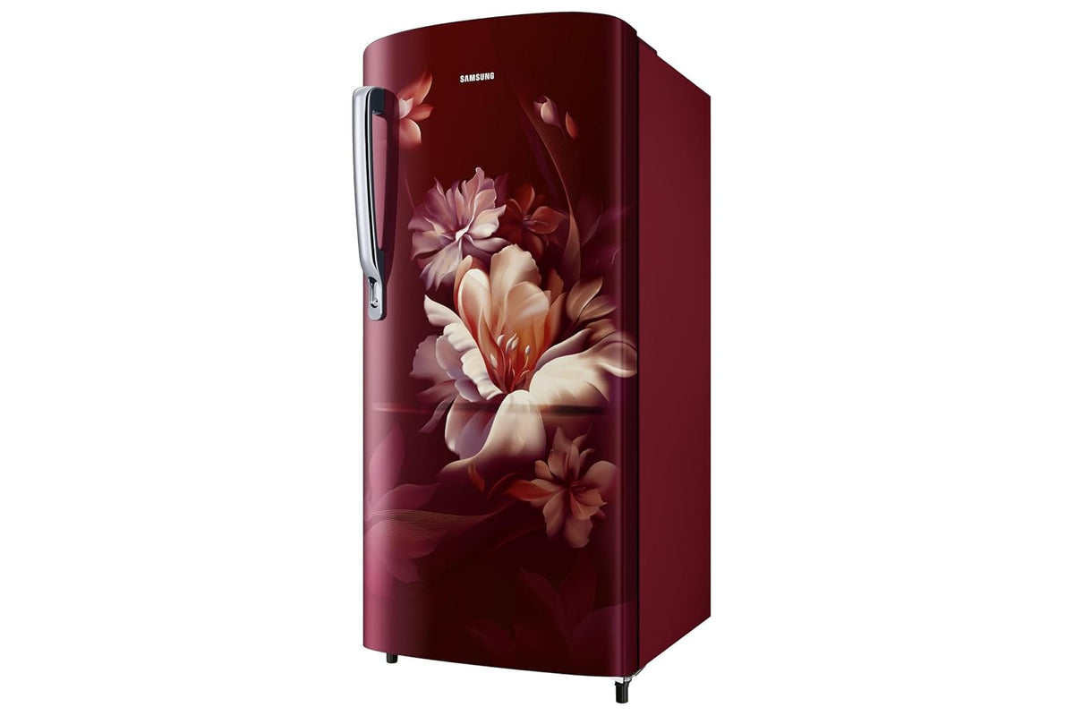 Samsung 183 L, 3 Star, Digital Inverter, Direct-Cool Single Door Refrigerator (RR20H2723RZ/NL, Midnight Blossom Red, Single Touch Defrost, 2026 Model)-2