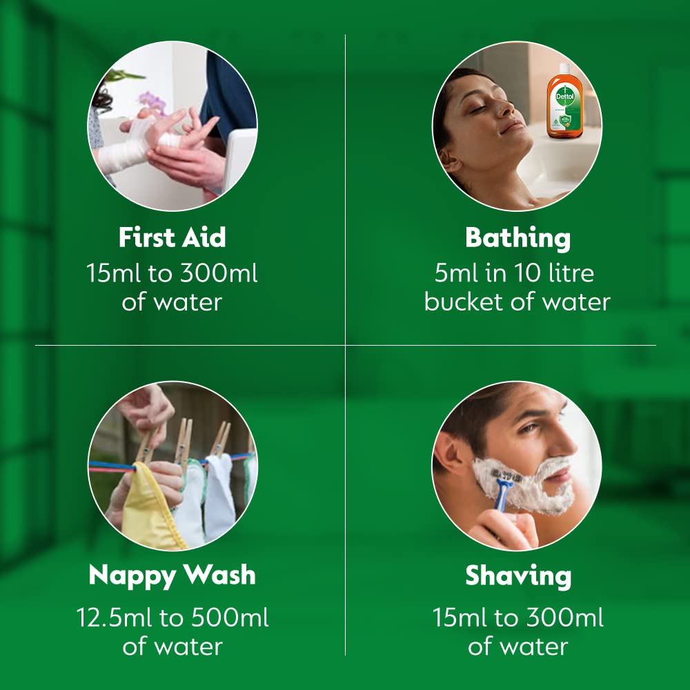 Dettol Antiseptic Liquid for First Aid , Surface Disinfection and Personal Hygiene , 1000ml