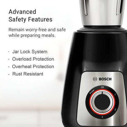 BOSCH TrueMixx 750W Mixer Grinder,5 Jar Black MG6415A1KI