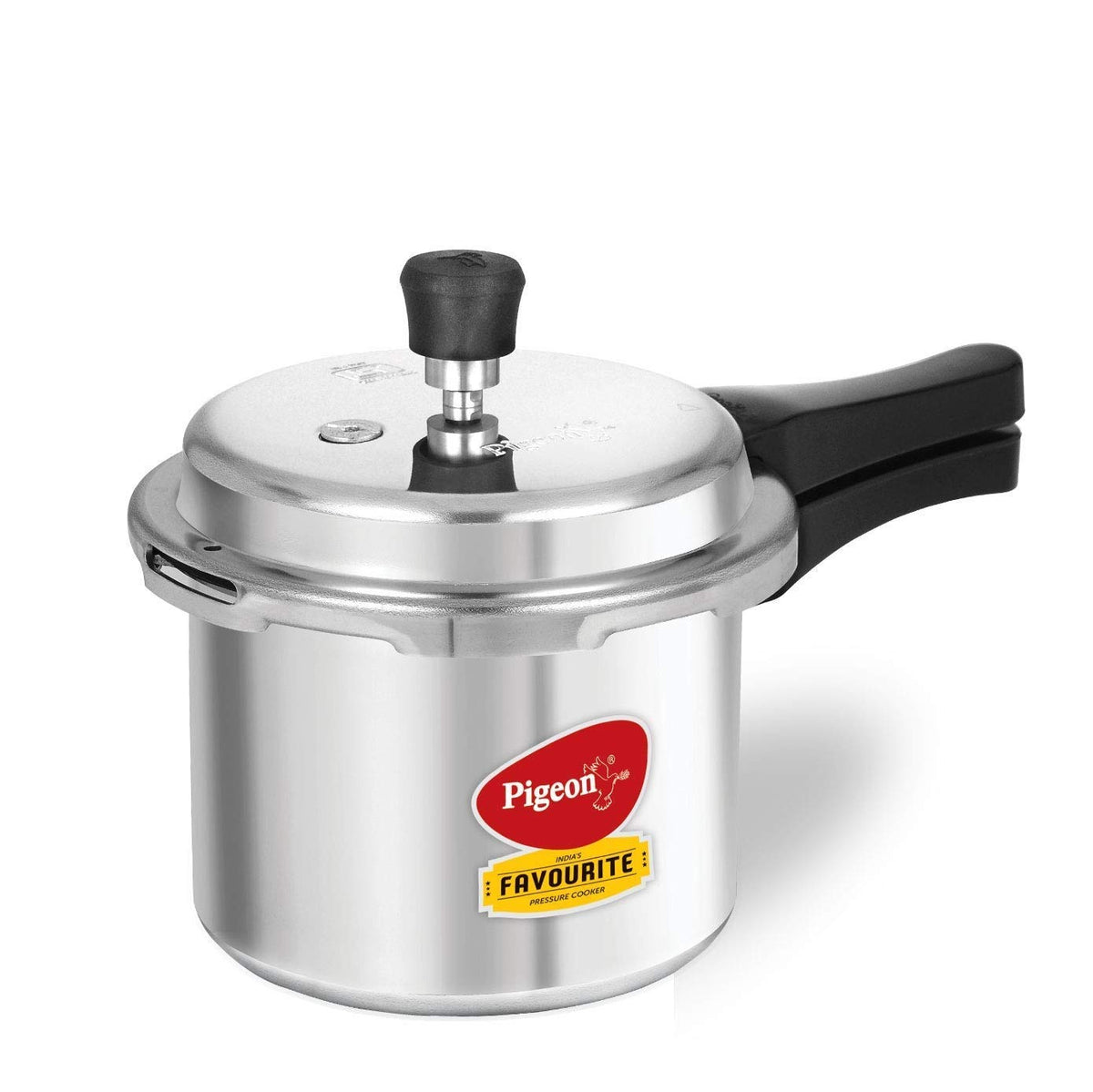 Pigeon by Stovekraft Mini Combi Aluminium Pressure Outer Lid Cooker Set, 2 and 3 Litres with Common Lid (12610) - Silver