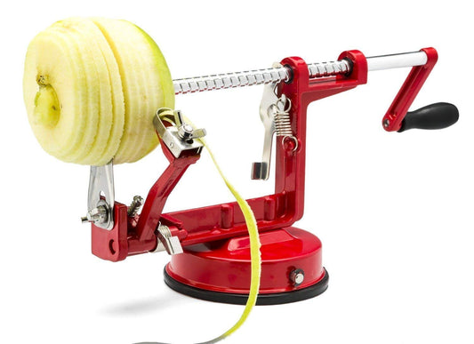 ZVONKO Apple Peeler Corer Slicer Potatoes Peel Slinky Machine for Kitchen Tool Fruit Peeler Durable Heavy Duty Die Cast Magnesium Alloy Apple Peeler Slicer Corer with Suction Base Tool