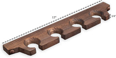 Rustic Wall Mounted Stemware Rack Holder Fits 8 Wine Glasses Walnut Wooden Wine Glass Holder Set Of Two Wine Gl