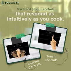 Faber Maple 75cm 1500m³/hr BLDC Autoclean Slant Chimney| 9 Speed Silent Hood| Energy Efficient| Touch&Gesture Control |1