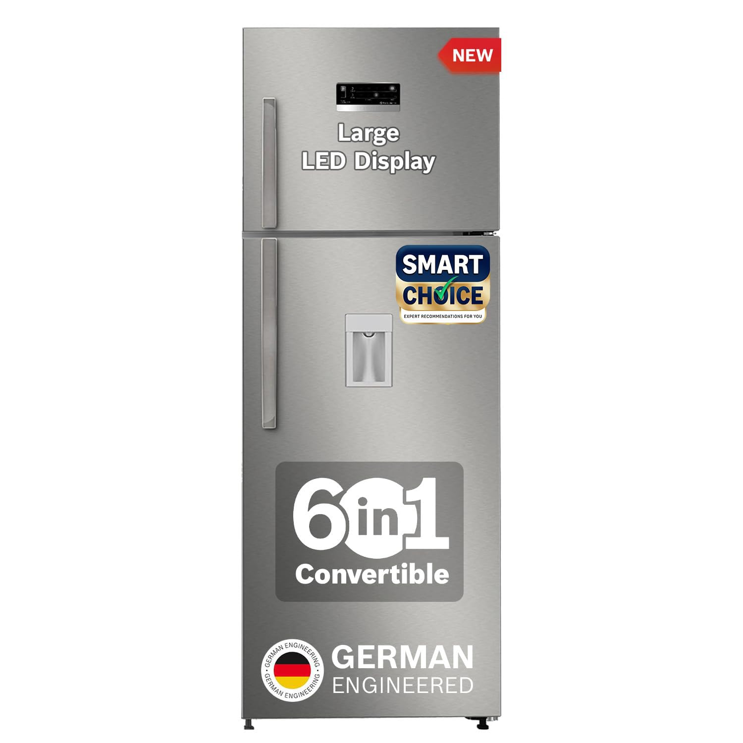 BOSCH MaxFlex Convert 335L, 3 Star Inverter Frost Free Triple Door Refrigerator (2024 Model, CMC36K03NI, 8-in-1 Convertible, UV Protected Body Shield, VitaFresh Technology, Adaptive UI, Smoky Steel)