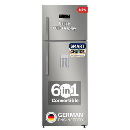 BOSCH MaxFlex Convert 335L, 3 Star Inverter Frost Free Triple Door Refrigerator (2024 Model, CMC36K03NI, 8-in-1 Convertible, UV Protected Body Shield, VitaFresh Technology, Adaptive UI, Smoky Steel)