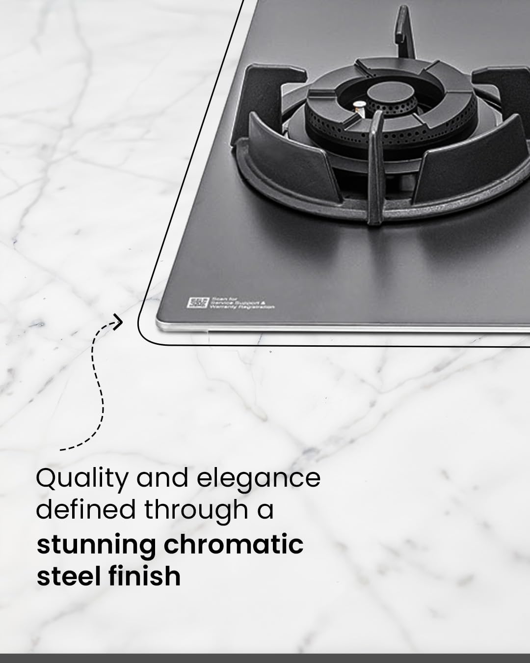 Sujata Gas Stove 3 Burners | 5 Years Warranty | 3 Burner Gas Stove Stainless Steel Auto Ignition, CookTop cum Hob Top, LPG Ready & PNG Compatible, Brass Burner (Osmium - 3 Burner Auto Ignition)