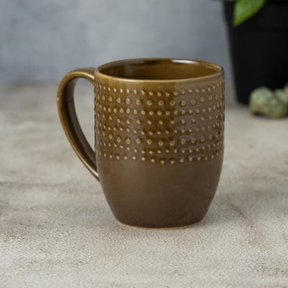 Clay Craft Fine Ceramic Apex Brown Cups & Saucer, Set of 12, Cups for Tea & Coffee, Gift Set, Elegant Design for Home and Kitchen and Can Be Gifted to Your Loved Ones On Any Occassions