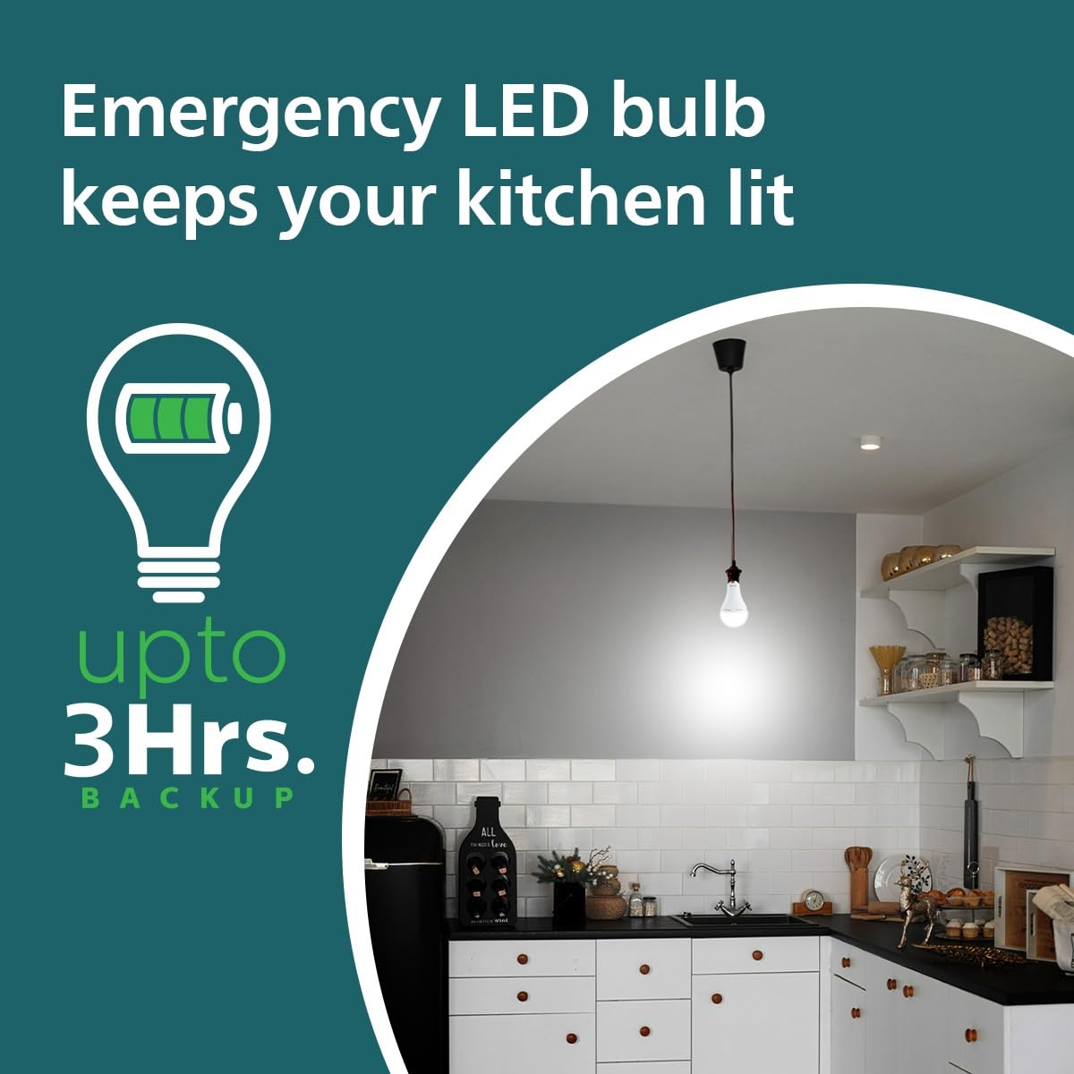 Philips Stellar Bright Rechargeable Emergency Inverter LED Bulb, B22 8.5-Watt-Crystal White(Pack of 2)