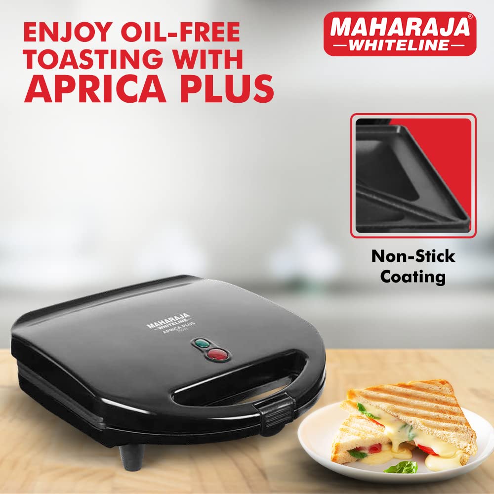 Maharaja Whiteline Aprica Plus Sandwich Maker - SM-205 (Black)