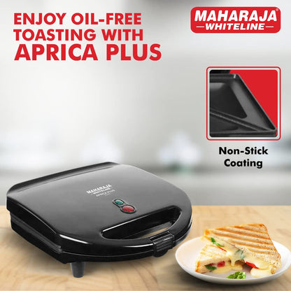 Maharaja Whiteline Aprica Plus Sandwich Maker - SM-205 (Black)