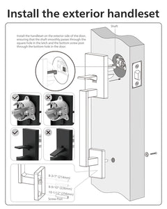 Philips Front Door Handle No Lock, Entry Handleset Exterior with Interior Handed Lever