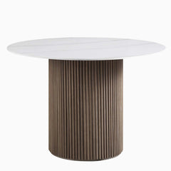 Velin Round Solidwood Pedestal Dining Table