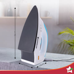 Wonderchef Swift Dry Iron | 1000W | Non-Stick Coated Sole Plate | Button Groove | Precision Tip | Temperature Control Di
