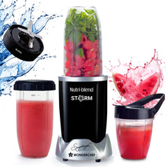 Nutri-blend Storm 1200W | 100% Copper Motor | Sharp 6-wing Stainless Steel Blade | Masalas, Chutney, Nuts, Crush Ice | 2 Jars | 22000 RPM | Sipper Attachment | 2 Year Warranty