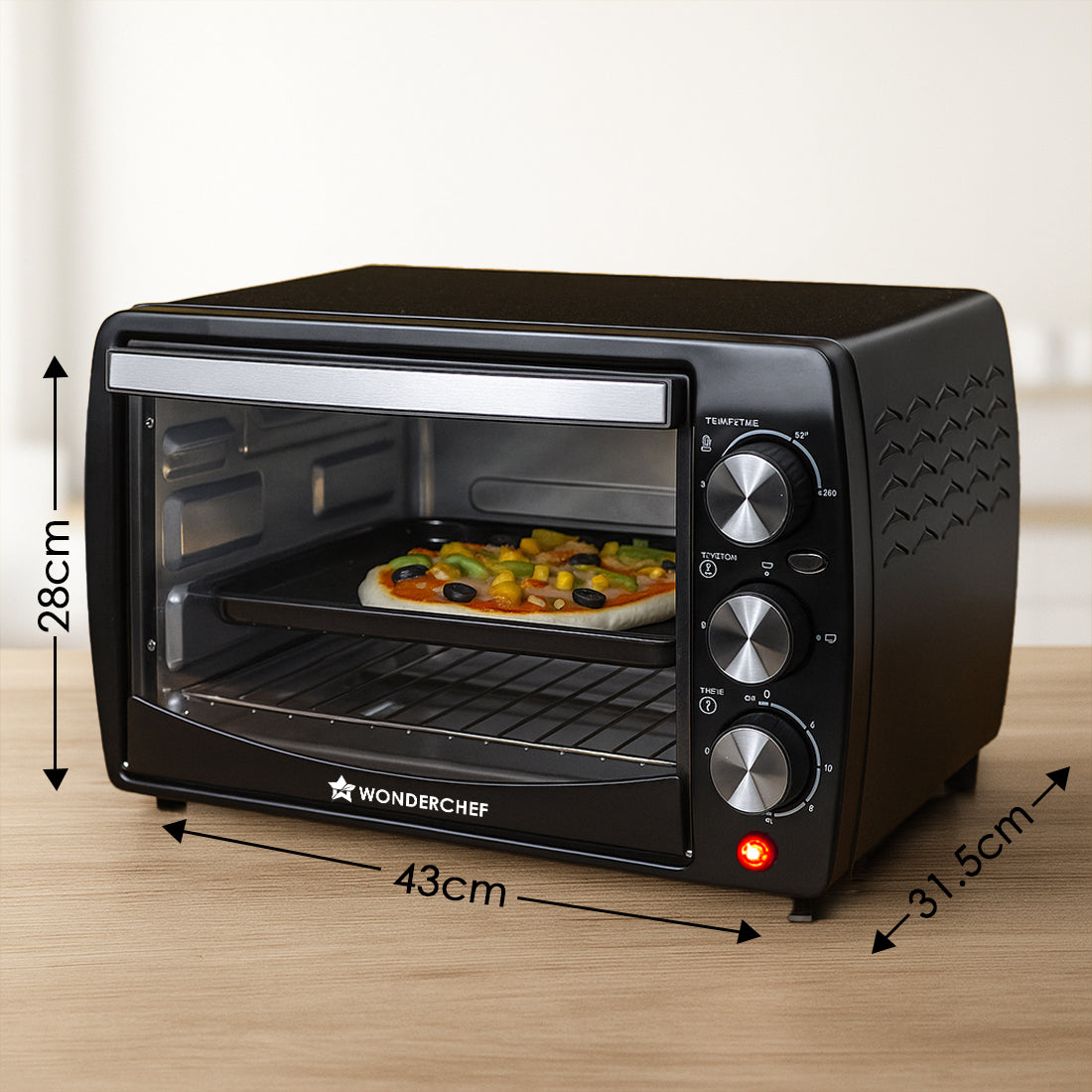 Oven Toaster Griller (OTG) 19 L | Bake, Grill, Roast | Auto-Shut Off | Heat-Resistant Tempered Glass | Customised Time & Temperature Control | Heat Selector | Easy to Clean | 2 Year Warranty 