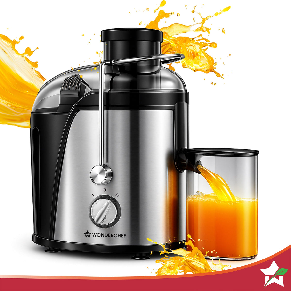 Wonderchef Venezia Centrifugal Juicer for Home | 500W | Fresh Fruit & Vegetable Juice in Seconds | Dual Speed Control | 