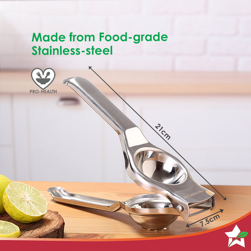 Wonderchef Ambrosia Lemon Squeezer with Bottle Opener | Food-grade Stainless-steel | Citrus Juicer | Kitchen Tool | Stur