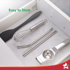 Wonderchef Ambrosia Whisk | Food-grade Stainless-steel | Comfortable Handle | Multi-purpose Kitchen Tool – For Blending,