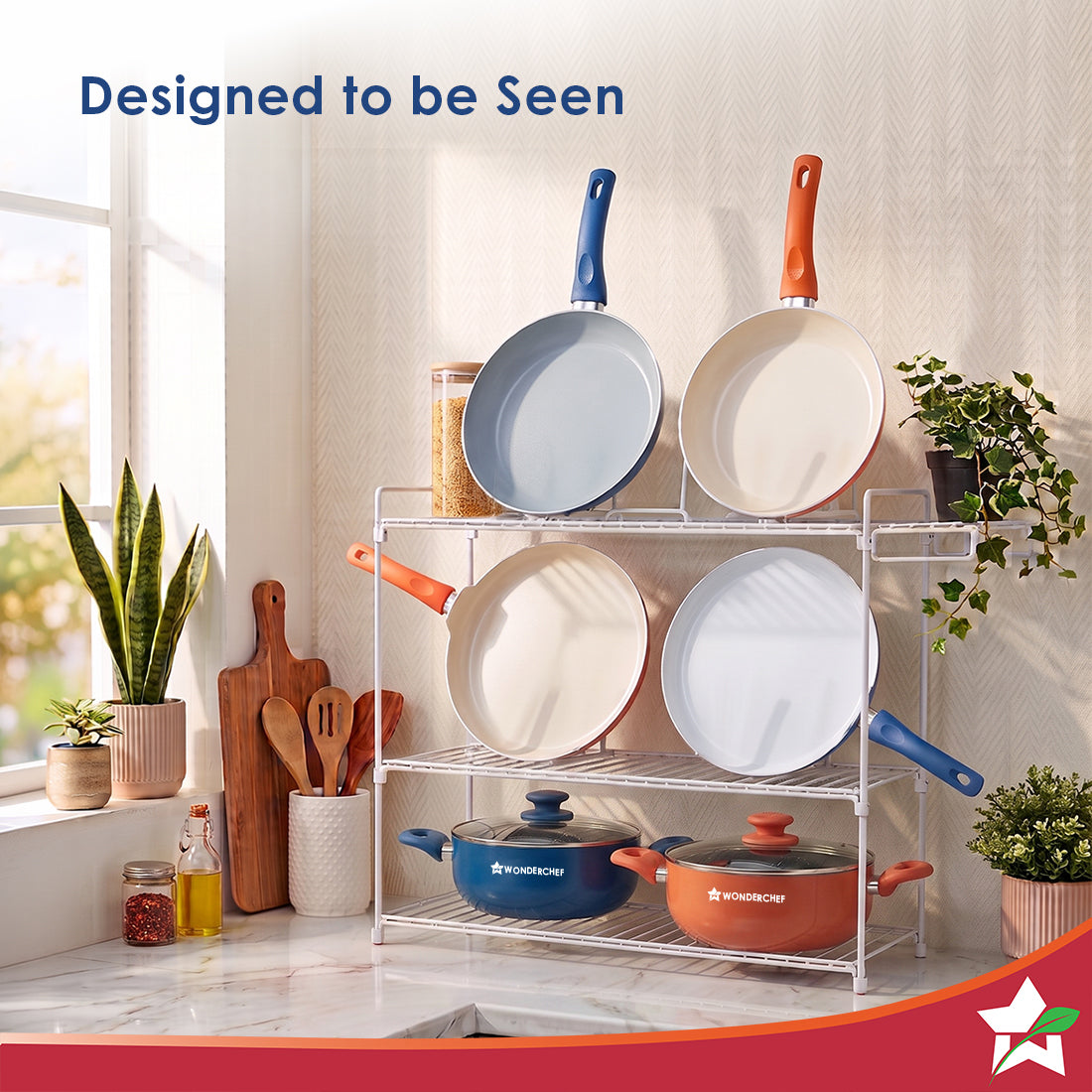 Wonderchef Natura Ceramic Dosa Tawa for Cooking, 28cm, Non-toxic Chemical-free Coating, PFOA/PFAS-Free, For Kitchen, Scr